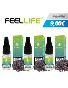 PACK TOASTED TOBACCO 3 UNIDADES 10ML - FEELLIFE