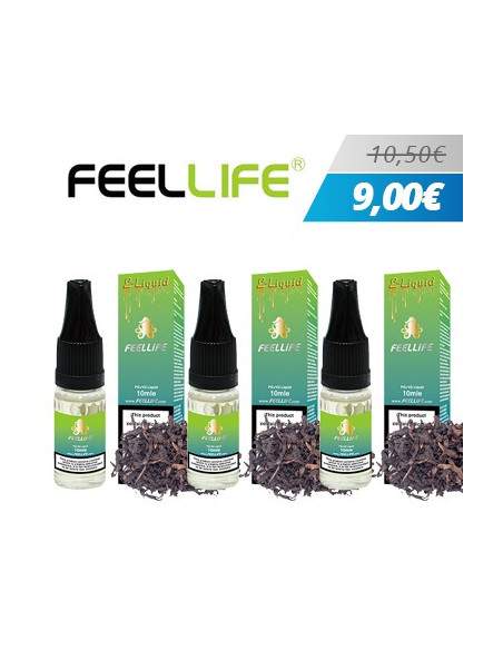 PACK TOASTED TOBACCO 3 UNIDADES 10ML - FEELLIFE