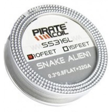 HILO SS316L SNAKE ALIEN 1 32GA+3*0.8FLAT 10FEET - PIRATE COIL HILO SS316L SNAKE ALIEN 1 32GA+3*0.8FLAT 10FEET - PIRATE COIL