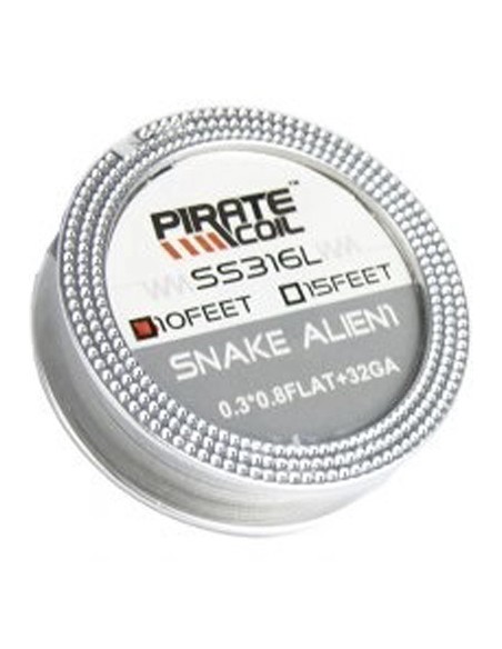 HILO SS316L SNAKE ALIEN 1 32GA+3*0.8FLAT 10FEET - PIRATE COIL