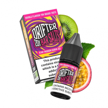 KIWI PASSION GUAVA ICE NICSALT 10ML - DRIFTER BAR JUICE KIWI PASSION GUAVA ICE NICSALT 10ML - DRIFTER BAR JUICE