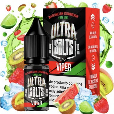 WATERMELON KIWI STRAWBERRY LIME ULTRA SALTS 10ML - VIPER WATERMELON KIWI STRAWBERRY LIME ULTRA SALTS 10ML - VIPER