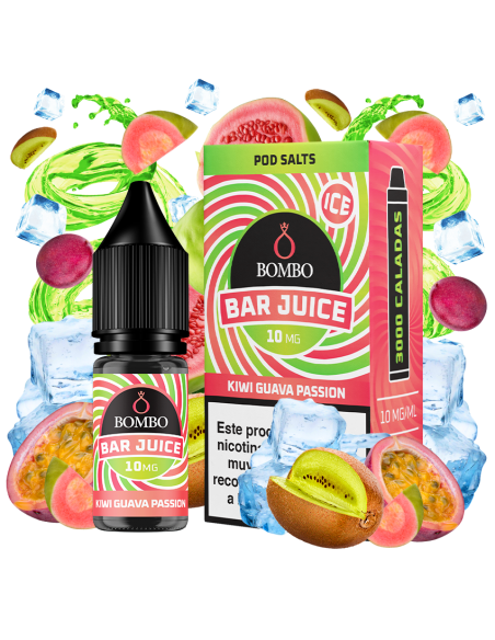 SALES KIWI GUAVA PASSION ICE 10ML - BAR JUICE & BOMBO