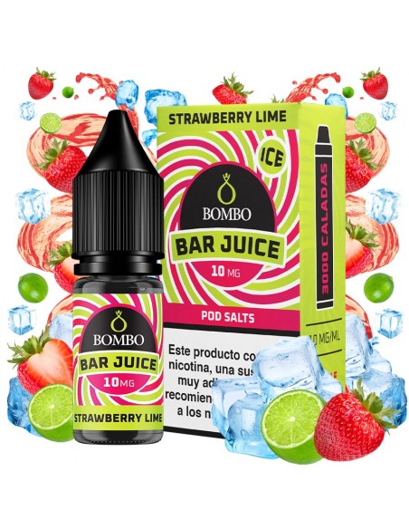 SALES STRAWBERRY LIME ICE 10ML - BAR JUICE & BOMBO