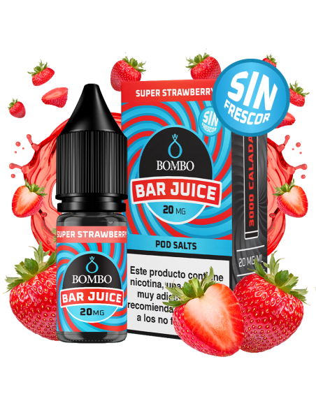 SALES SUPER STRAWBERRY SIN FRESCOR 10ML - BAR JUICE & BOMBO