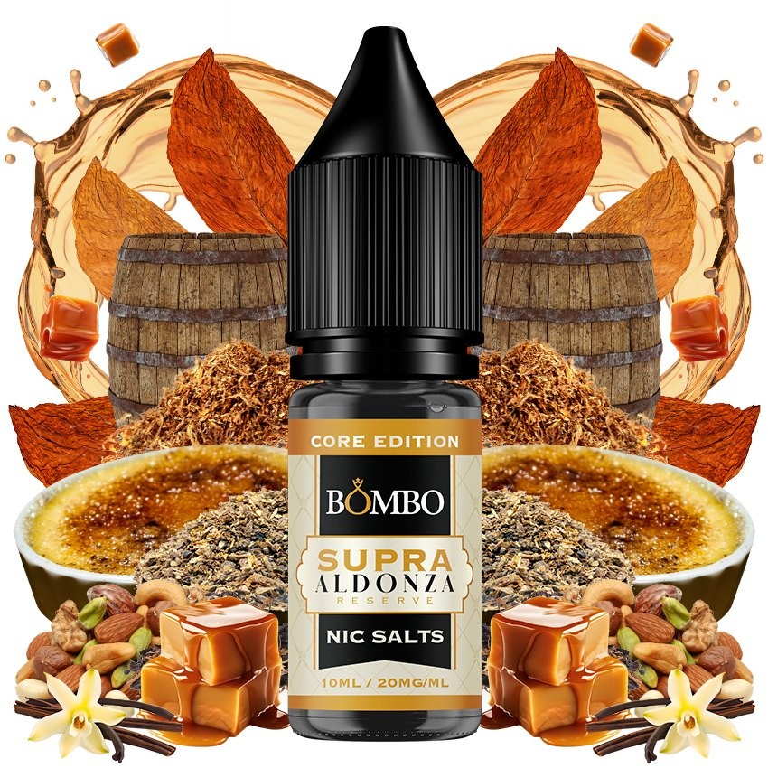 SUPRA ALDONZA RESERVE 10ML CORE EDITION NIC SALTS - PLATINUM TOBACCOS BY BOMBO SUPRA ALDONZA RESERVE 10ML CORE EDITION NIC SALTS - PLATINUM TOBACCOS BY BOMBO