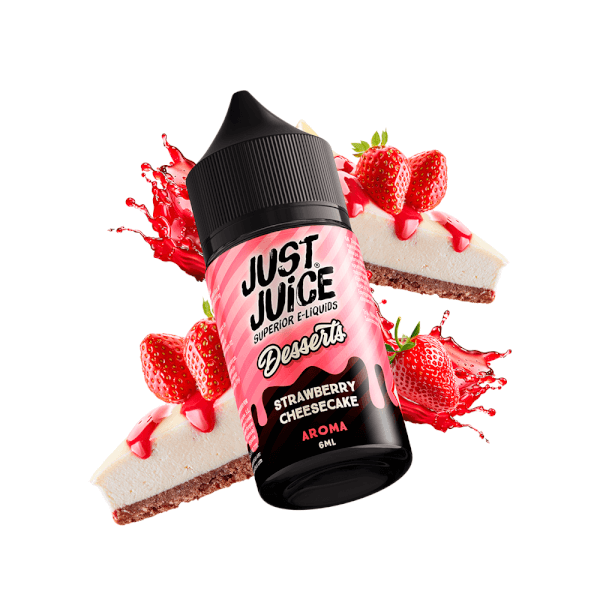 DESSERTS STRAWBERRY CHEESECAKE LONGFILL 6ML - JUST JUICE DESSERTS STRAWBERRY CHEESECAKE LONGFILL 6ML - JUST JUICE
