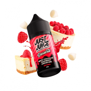 DESSERTS WHITE CHOCOLATE RASPBERRY CHEESECAKE LONGFILL 6ML - JUST JUICE DESSERTS WHITE CHOCOLATE RASPBERRY CHEESECAKE LONGFILL 6ML - JUST JUICE