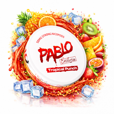 EXCLUSIVE POUCHES 50 MG TROPICAL PUNCH - PABLO EXCLUSIVE POUCHES 50 MG TROPICAL PUNCH - PABLO