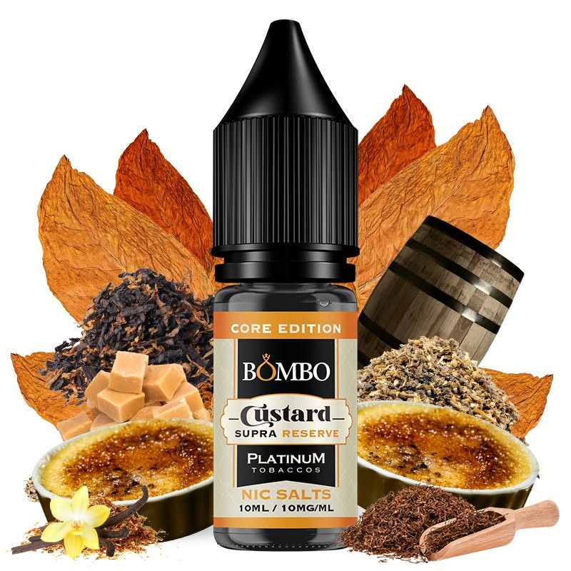 CUSTARD SUPRA RESERVE CORE EDITION 10ML - PLATINUM TOBACCOS NIC SALTS BY BOMBO CUSTARD SUPRA RESERVE CORE EDITION 10ML - PLATINUM TOBACCOS NIC SALTS BY BOMBO