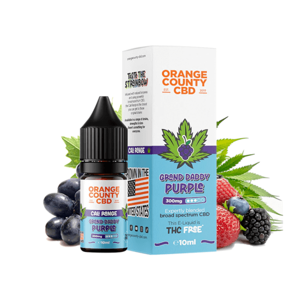 CALI CBD E-LIQUID GRAND DADDY PURPLE 10ML - ORANGE COUNTY CBD