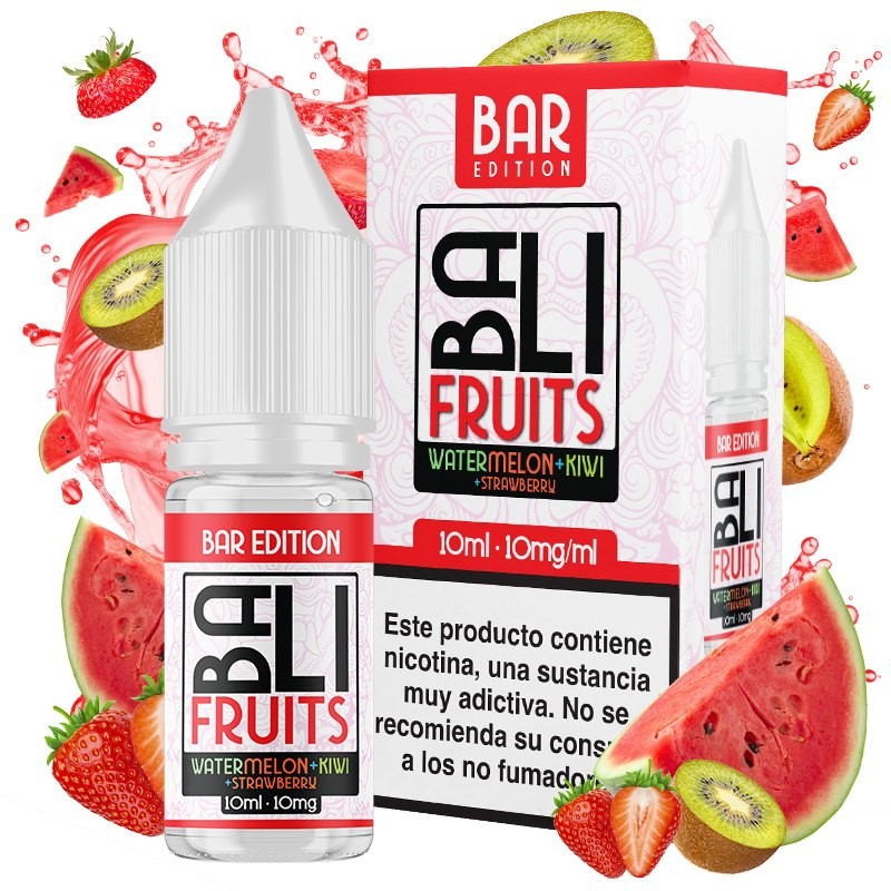 WATERMELON KIWI STRAWBERRY 10ML - BALI FRUITS SALTS BAR EDITION BY KINGS CREST