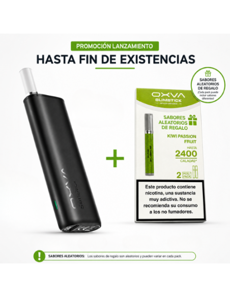 PROMOCION LANZAMIENTO SLIMSTICK POD KIT + 2 RECAMBIOS GRATIS - OXVA