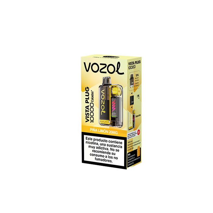 VISTA PLUG KIT STARTER 2 + 10 ML 10.000 PUFFS 20MG/ML NICOTINA - PIÑA LIMON - VOZOL 2