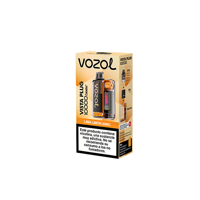 VISTA PLUG KIT STARTER 2 + 10 ML 10.000 PUFFS 20MG NICOTINA - LIMA LIMÓN - VOZOL 2