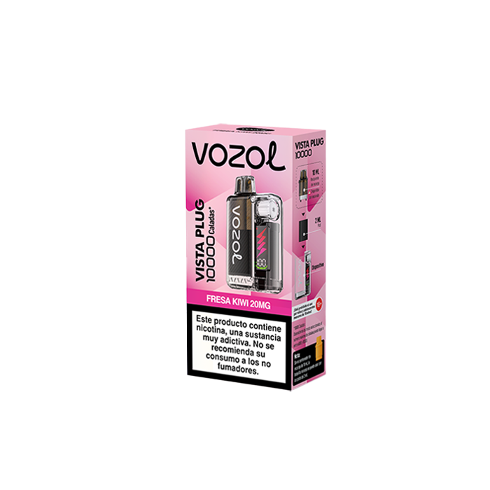 VISTA PLUG KIT STARTER 2 + 10 ML 10.000 PUFFS 20MG NICOTINA - FRESA KIWI - VOZOL 2