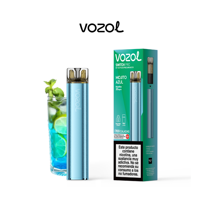 VOZOL SWITCH PRO KIT STARTER MOJITO AZUL 20MG NICOTINA - VOZOL