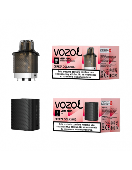 VISTA PLUG CÁPSULA 2ML + RECIPIENTE 10ML 20MG/ML CEREZA COLA - VOZOL