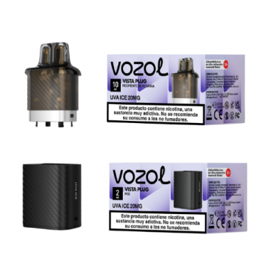 VISTA PLUG CÁPSULA 2ML + RECIPIENTE 10ML 20MG/ML UVA HELADA - VOZOL VISTA PLUG CÁPSULA 2ML + RECIPIENTE 10ML 20MG/ML UVA HELADA - VOZOL