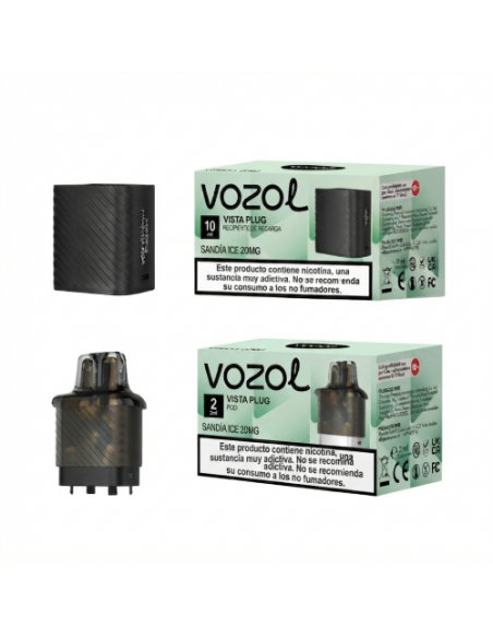 VISTA PLUG CÁPSULA 2ML + RECIPIENTE 10ML 20MG/ML SANDIA ICE - VOZOL