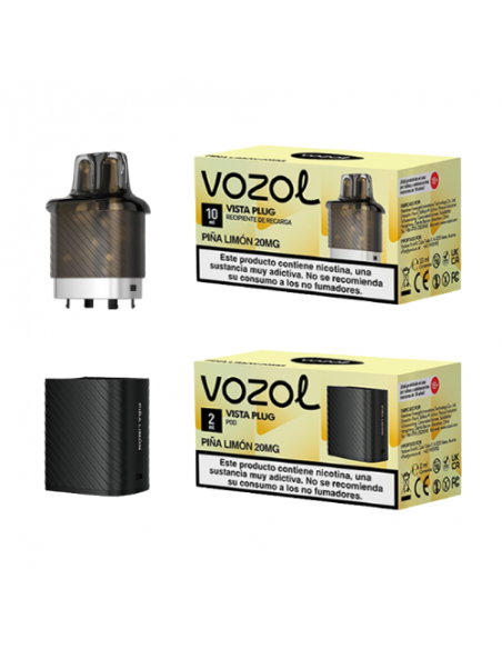 VISTA PLUG CÁPSULA 2ML + RECIPIENTE 10ML 20MG/ML PIÑA LIMON - VOZOL