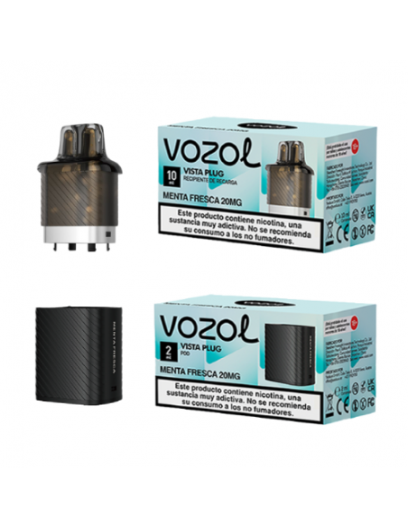 VISTA PLUG CÁPSULA 2ML + RECIPIENTE 10ML 20MG/ML MENTA MIAMI - VOZOL