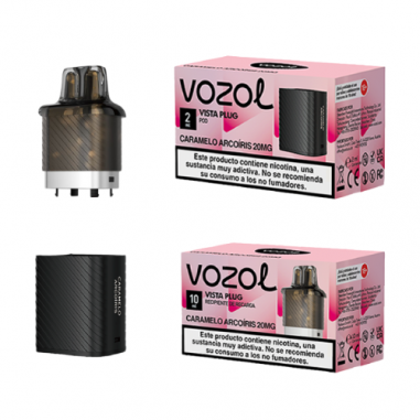 VISTA PLUG CÁPSULA 2ML + RECIPIENTE 10ML 20MG/ML CARAMELO ARCOIRIS - VOZOL VISTA PLUG CÁPSULA 2ML + RECIPIENTE 10ML 20MG/ML CARAMELO ARCOIRIS - VOZOL