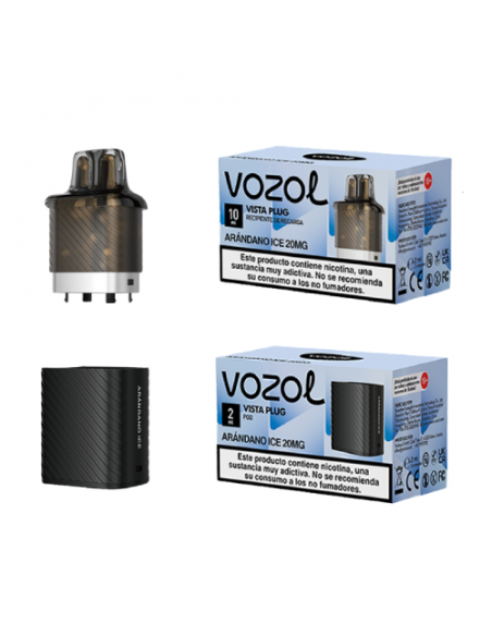 VISTA PLUG CÁPSULA 2ML + RECIPIENTE 10ML 20MG/ML ARANDANO ICE - VOZOL