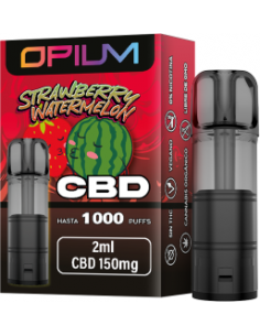 CARTUCHO WATERMELON STRAWBERRY CBD 150MG 2ML - OPIUM