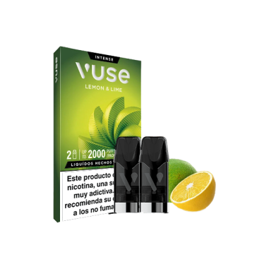 PACK 2 CARTUCHOS LEMON LIME 20MG - VUSE