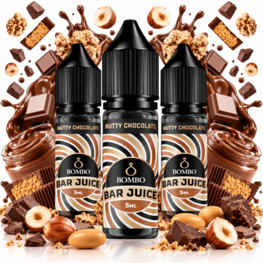 PACK 3 NUTTY CHOCOLATE 5ML LONGFILL - BAR JUICE BOMBO