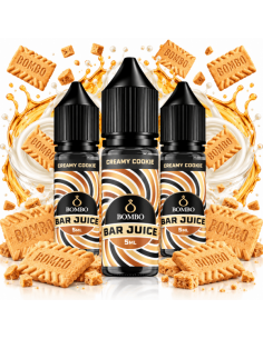 PACK 3 CREAMY COOKIE 5ML LONGFILL - BAR JUICE BOMBO