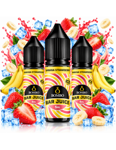 PACK 3 BANANA STRAWBERRY 5ML LONGFILL - BAR JUICE BOMBO