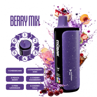 BERRY MIX 6EN1 240K PUFF SIN NICOTINA - MUBAR BERRY MIX 6EN1 240K PUFF SIN NICOTINA - MUBAR