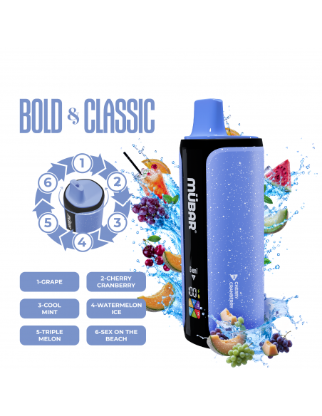 BOLD CLASSIC 6EN1 240K PUFF SIN NICOTINA - MUBAR